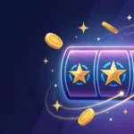 Ilustracija slot aparata sa tri zvezde i zlatnicima koja predstavlja besplatne spinove bez depozita