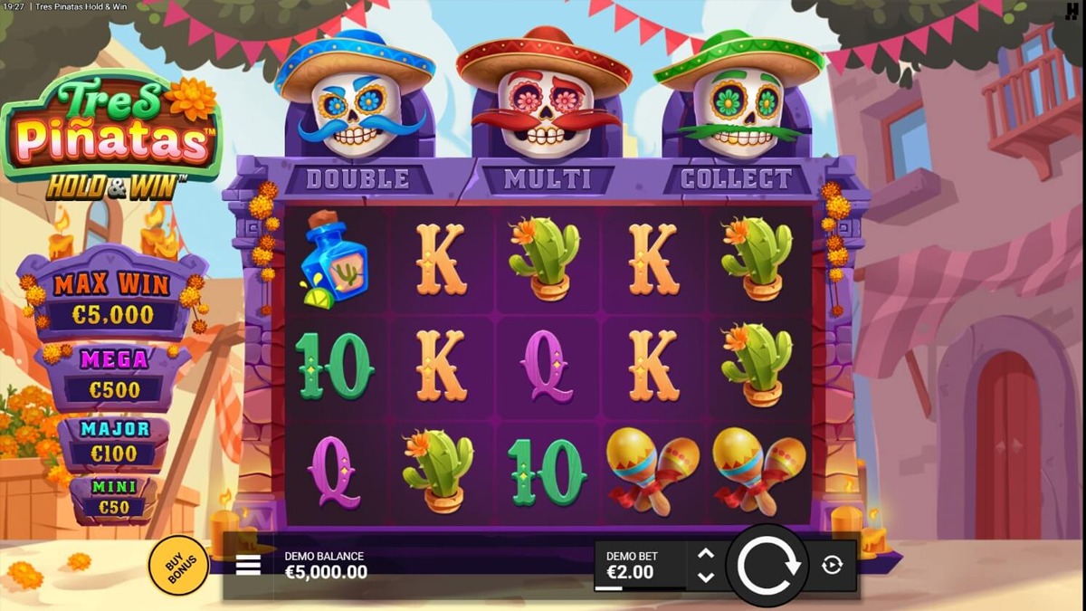 Tres Pinatas Hold and Win